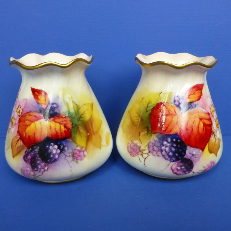 Worcester Pair of Fruit Vases