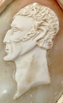 Victorian Large Conch Shell Cameo of The Duke of Wellington.