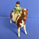 Beswick Girl On Pony Model No 1499 (Skewbald)