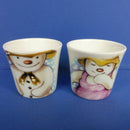 Royal Doulton Snowman & Lady Snowman Eggcups