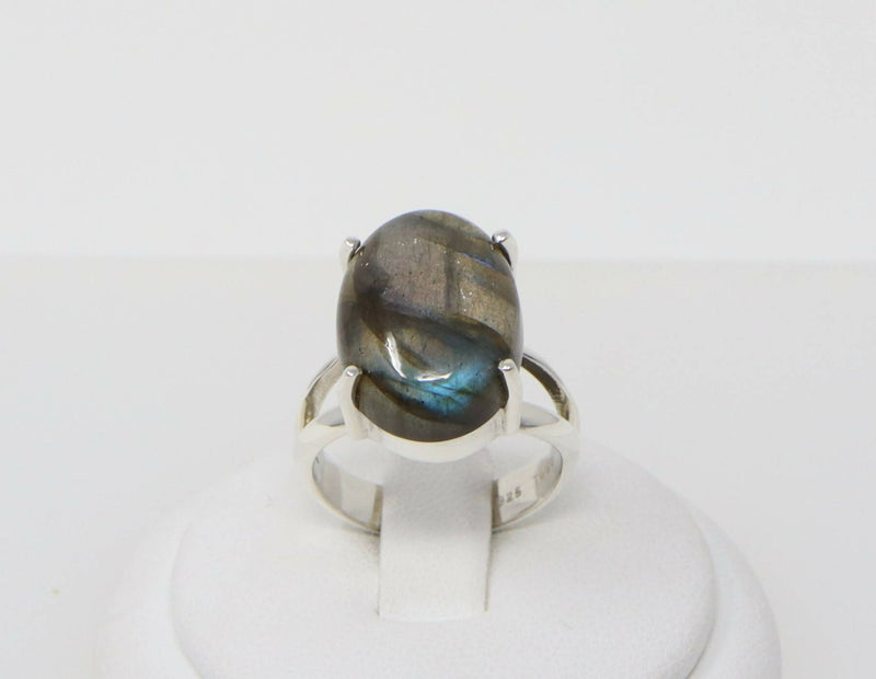 Silver & Labradorite Statement ring