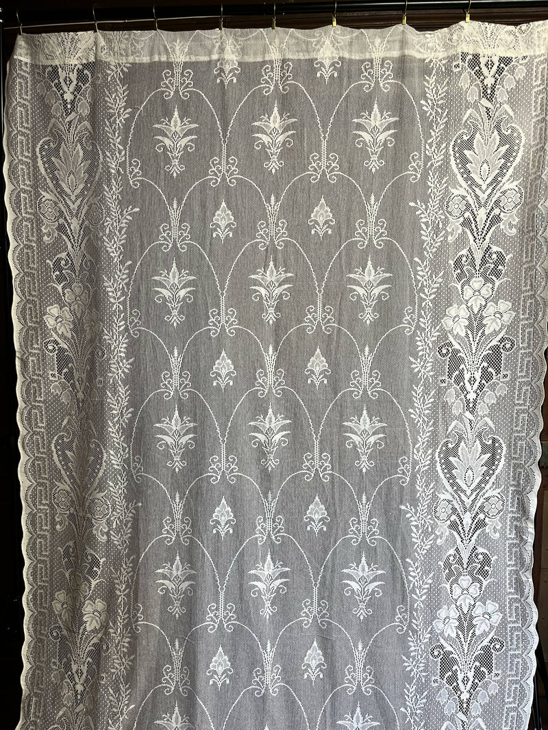 Bridget Neo Grec Victorian Art Nouveau Design Ivory Lace Panel 175cm (69") x 259 cm (102”)