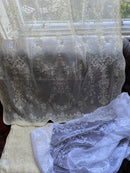 Lucinda Victorian period design Ivory cotton lace curtain panel 36" x 90” long