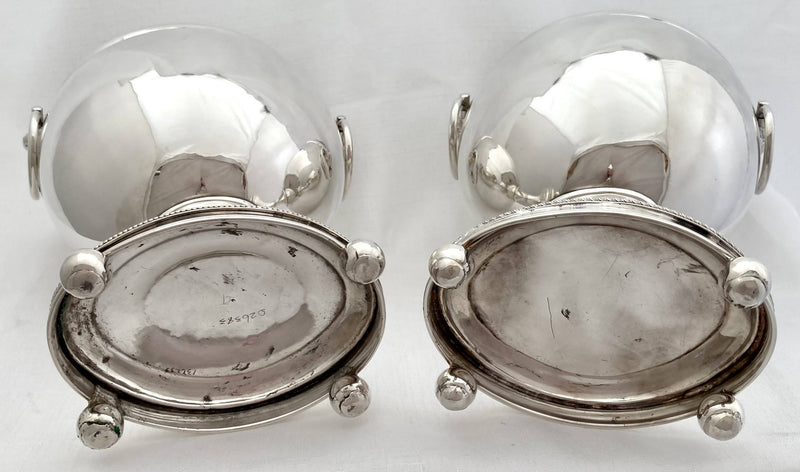 Georgian, George III, Pair of Old Sheffield Plate Urns. Circa 1810 - 1820.