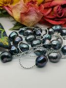 New 925S Peacock Pearl 48" station necklace