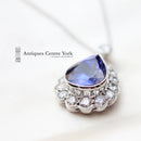 Stunning Handmade 18ct White Gold Tanzanite & Diamond Pendant