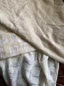 Two tone Squircles funky -contemporary Style cream madras Curtain Panelling 68”/36”