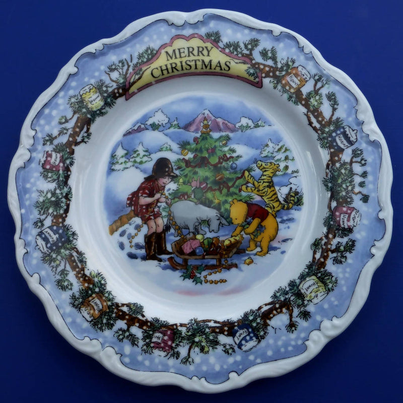 Royal Doulton Winnie The Pooh Plate - Merry Christmas