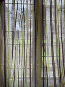 Scottish Madras Panel with Green and Brown Stripe Design 69” / 94”