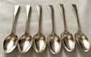 Georgian, George III, Set of Six Silver Teaspoons. London 1803 William Eley & William Fearn. 2.7 troy ounces.