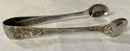 Aesthetic Movement cased set of naturalistic double struck teaspoons and sugar tongs, circa 1880 - 1900.