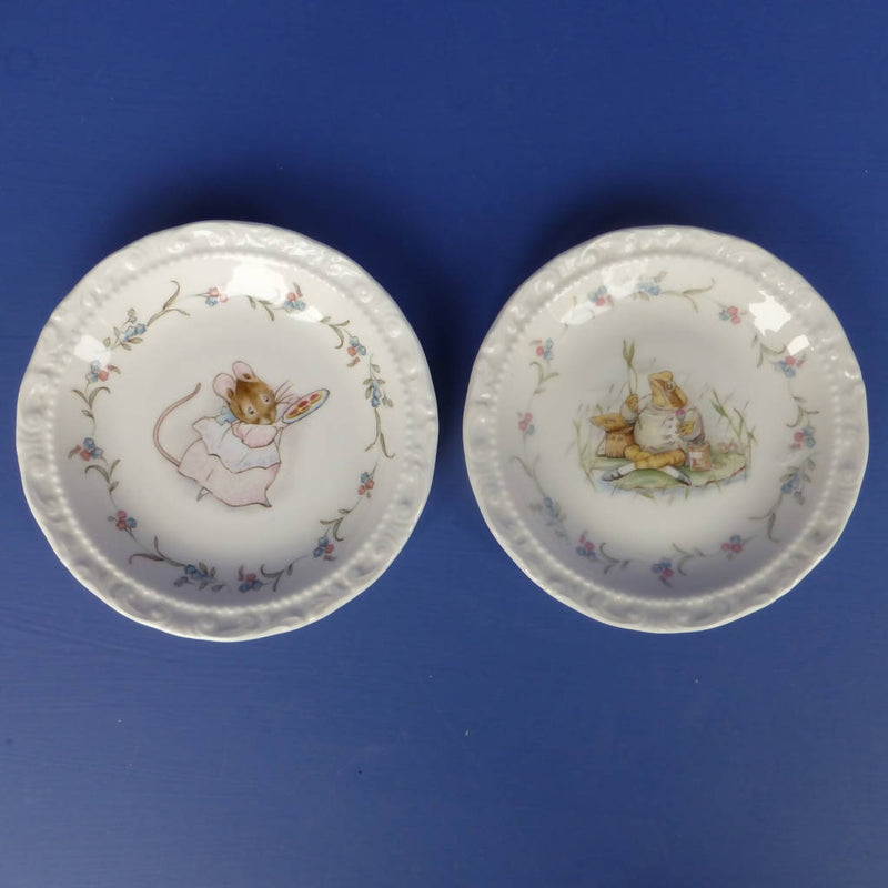 Royal Albert Beatrix Potter Coasters (Pair) Jeremy Fisher and Appley Dapply