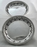 Pair of Crested Silver Plated Circular Entree Dishes & Covers. Retailed by Asprey.