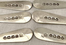 Victorian Set of Six Bright Cut Silver Teaspoons. Exeter 1876 Josiah Williams & Co. 2.5 troy ounces.