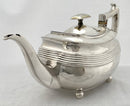 Georgian, George III, Crested Silver Teapot. London 1807 Alice & George Burrows II. 21 troy ounces.