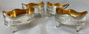 Georgian, George III, Set of Four Silver Salts. London 1793 Henry Chawner. 5.3 troy ounces.