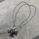 1970’s silver and Caithness glass pendant