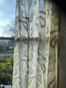 Paisley Green madras Lace Curtain Panel to finish 68'/120" 3metres long