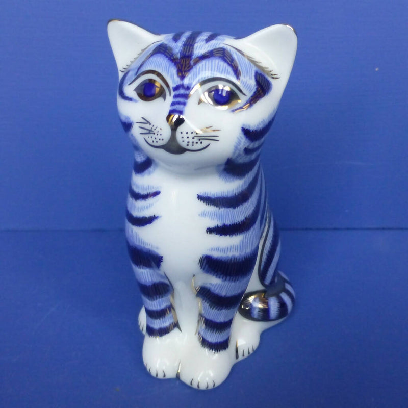 Royal Crown Derby Paperweight - Silver Tabby Kitten