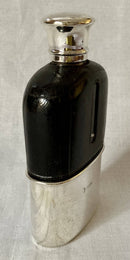 Asprey, Victorian, Silver and Leather Clad Hip Flask. London 1876 Charles Asprey & Charles Asprey Junior.