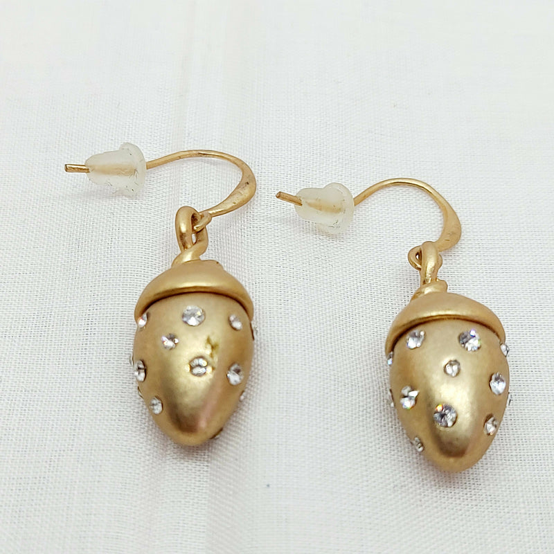 Resin & Glass Acorn Drop Earrings