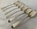 Georgian, George III, Set of Six Silver Dessert Spoons. London 1792 George Smith III & William Fearn. 7.9 troy ounces.