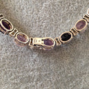 Hallmarked silver and crystal necklace