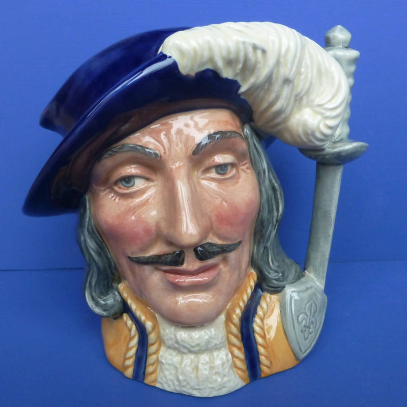 Royal Doulton Limited Edition Large Character Jugs The Three Musketeers Aramis, Porthos and Athos D6829, D6828 and D6827