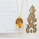 18ct Golden Citrine Pendant & Chain