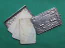 Silver/White Metal Aide Memoire Case/Embossed Hunting & Classical Scenes