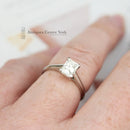 Platinum Certified Radiant Cut Diamond 0.93ct Solitaire Ring