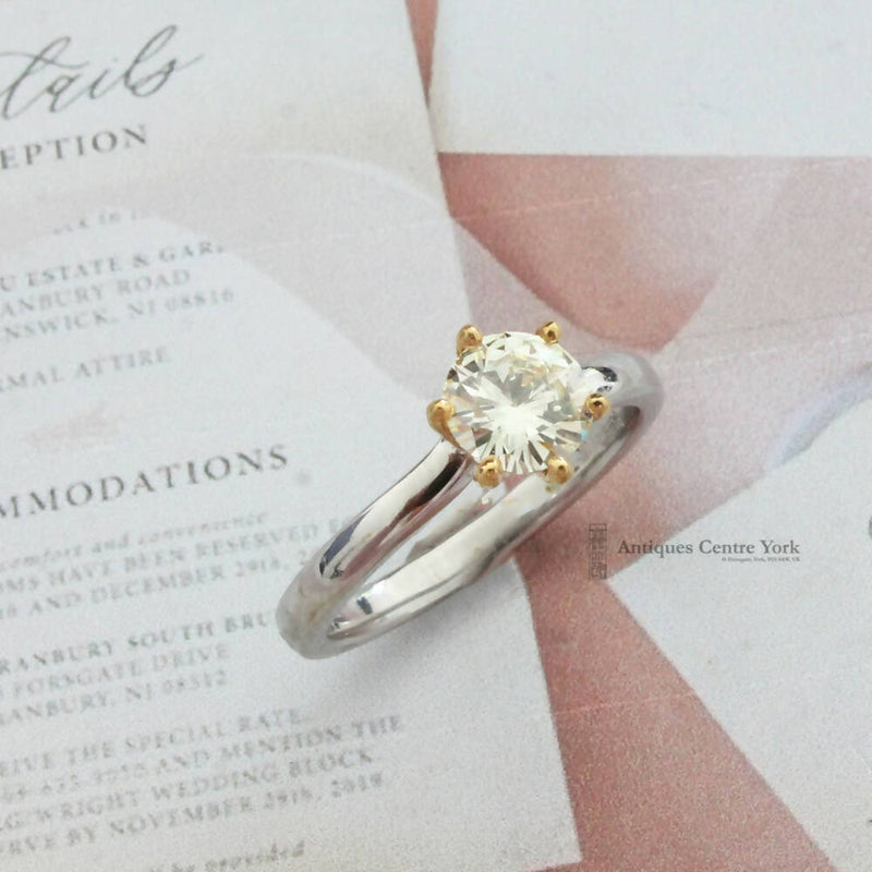 Platinum Yellow Diamond 0.81ct Solitaire