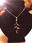 New Rainbow Tourmaline Sterling Silver Pendant Necklace - 18"