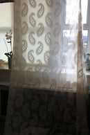 Kashmir - antique design shimmer Curtain Panelling - 66 x 62” Inches long- to finish