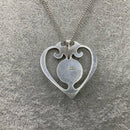 1970’s silver and Caithness glass pendant necklace