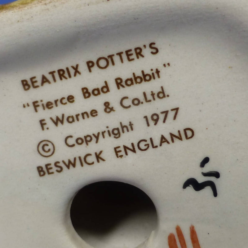 Beswick Beatrix Potter Figurine Fierce Bad Rabbit (First Version, Feet Out)
