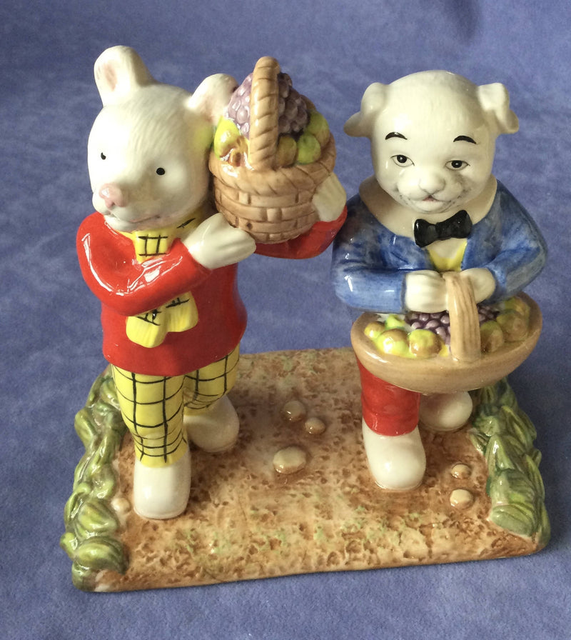 Royal Doulton Rupert The Bear Figure Figurine Where Did You Get Such Fruit