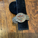 Tibetan coral and turquoise bangle