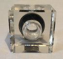 Asprey silver and cut glass cube inkwell. London 1904 Charles Asprey & George Asprey.