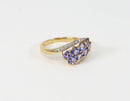9ct Gold Tanzanite & Diamond Cluster Ring