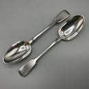Pair of early Victorian silver tablespoons