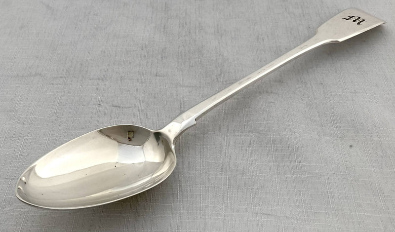 Georgian, George IV, Silver Basting Spoon. London 1828 William Chawner II. 4.5 troy ounces.