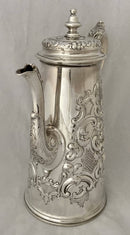 Georgian, George II, Silver Coffee Pot. London 1735 Gabriel Sleath. 25 troy ounces.