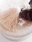 New Rose De France Amethyst & White Cambodian Zircon Ring - Size P