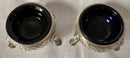 Georgian, George II, Pair of Silver Cauldron Salts with Liners. London 1759. 3.8 troy ounces.