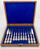 Victorian Silver Dessert Service for Six. Birmingham 1871 Hilliard & Thomason.