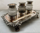 Georgian, George IV period, Old Sheffield Plate Inkstand, circa 1820.