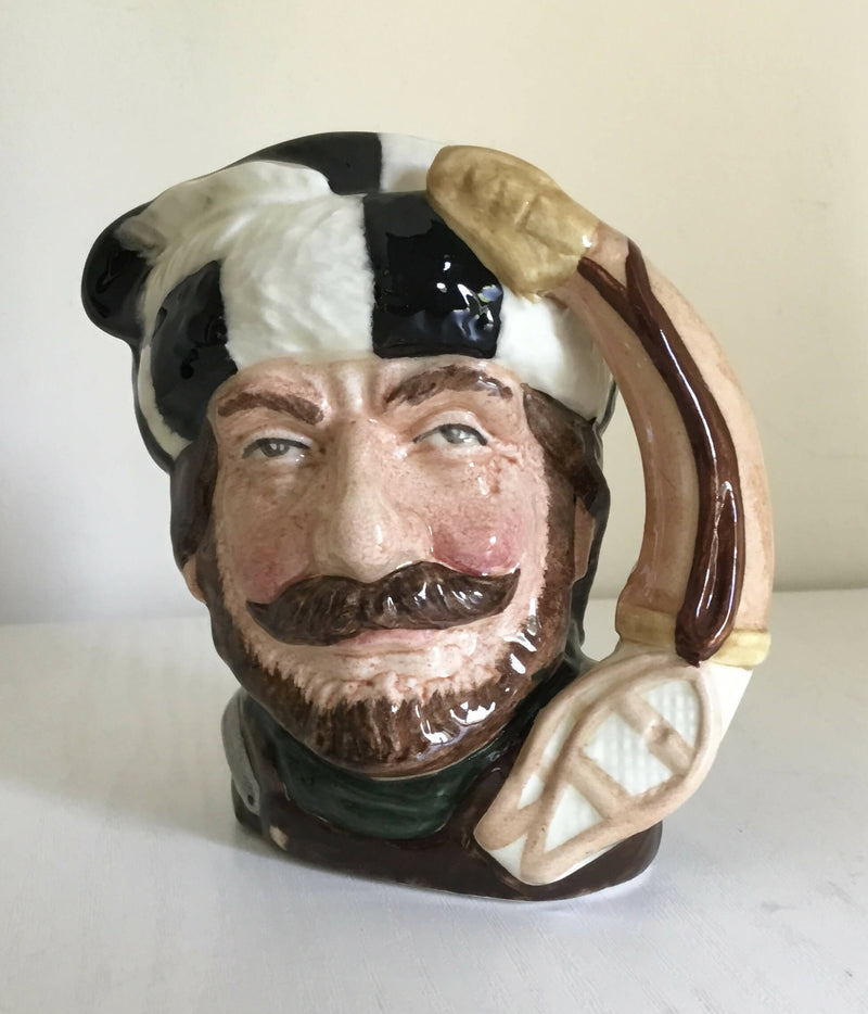 Royal Doulton The Trapper character jug. Small version. 10cm.