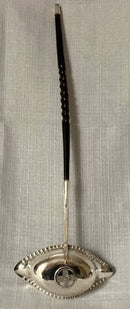 Sheffield Plated Toddy Ladle with inset George II 1757 Silver Sixpence.