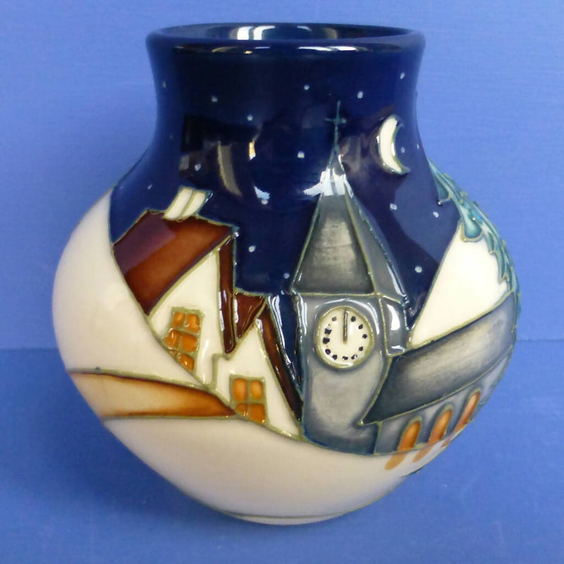 Moorcroft Christmas Vase - New Moon By Sian Leeper (Boxed)